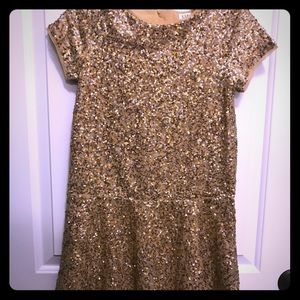 Gap Kids Girls gold sequin dress size M 8